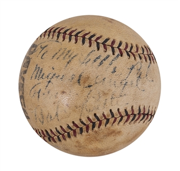 Babe Ruth Single Signed & Inscribed "To My Little Pal" Official League Baseball (Beckett)